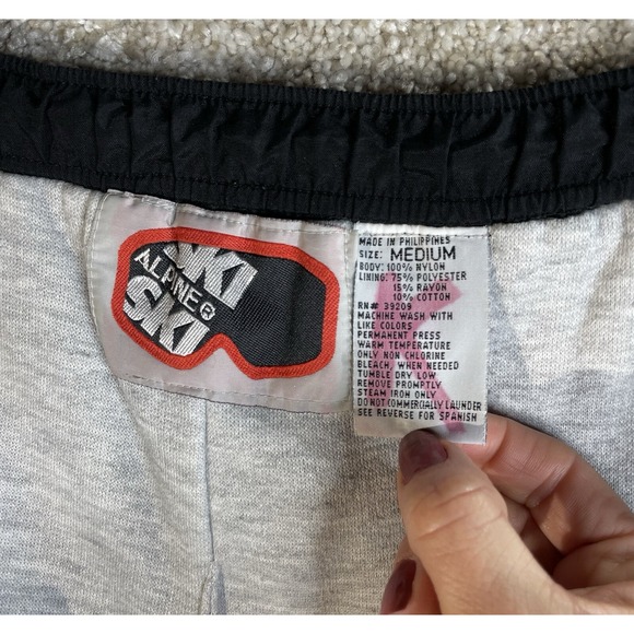 Ski Alpine Pants Men's Size Medium Black Windpants Sweatpants Insulated Pockets - Picture 3 of 7